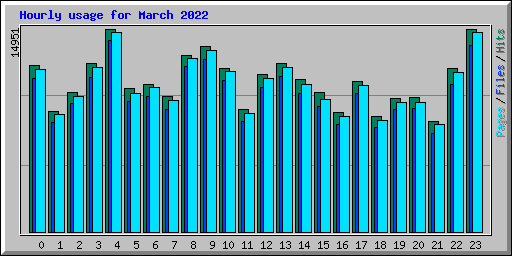 Hourly usage for March 2022