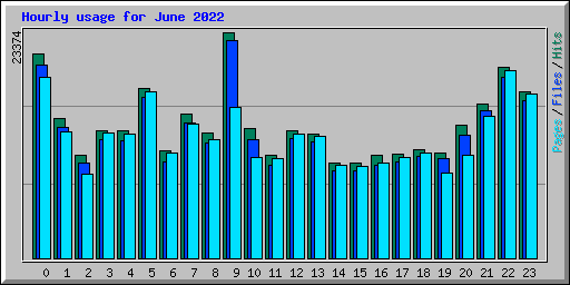 Hourly usage for June 2022