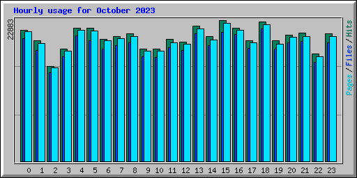 Hourly usage for October 2023