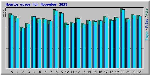 Hourly usage for November 2023