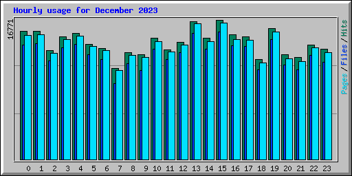 Hourly usage for December 2023