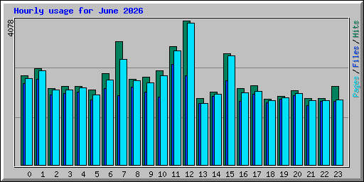 Hourly usage for June 2026